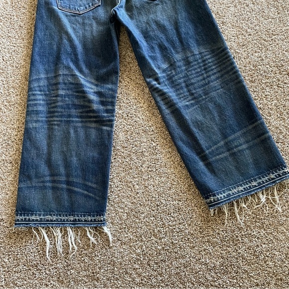 Simon Miller W005 Bora Cropped Wide Leg Jeans Womens 28 Blue Fringed Boho Hippie - Picture 11 of 14